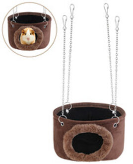 Kleine Dieren Hangmat Opknoping Huis Snuggle Cave Hut Eekhoorn Warm Huis Voor Eekhoorn Chinchilla Cavia Rat Met 4 Stuks kettingen