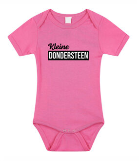 Kleine dondersteen kraamcadeau rompertje roze meisjes 80 (9-12 maanden)