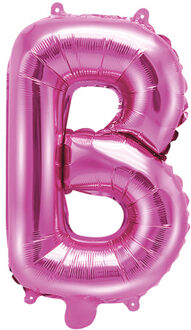 Kleine fuchsia aluminium letter ballon - Decoratie > Ballonnen