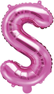 Kleine fuchsia aluminium letter ballon - Decoratie > Ballonnen