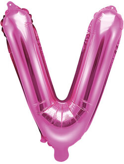 Kleine fuchsia aluminium letter ballon - Decoratie > Ballonnen