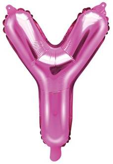 Kleine fuchsia aluminium letter ballon - Decoratie > Ballonnen