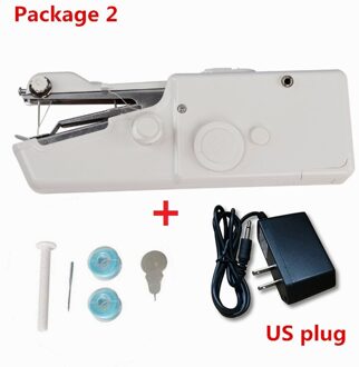 Kleine Hand Naaimachine Quick Handy Stitch Naaien Handwerken Kleding Stoffen Draagbare Huishoudelijke Elektrische Naaimachine Mini Package 2 US