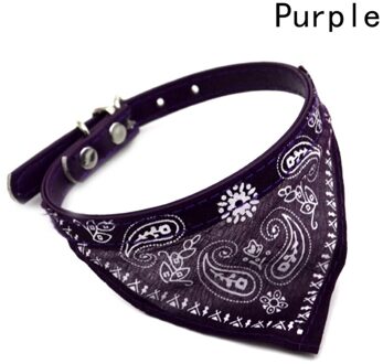 Kleine Hond Sjaal Verstelbare Pet Cat Halsbanden Sjaal Halsdoek Ketting Huisdier Accessoires paars