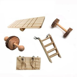 Kleine Huisdier Speelgoed Grenen Halter Eenwieler Hamster Speelgoed Hout Molaire Kauwen Molaire Levert Voor Papegaai Kat Hond C