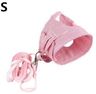 Kleine Huisdier Twee-Legged Borstband Outdoor Trekkabel Leiband Kleding Voor Chinchilla Nederlandse Cavia Ademend Katoen Corset rood S