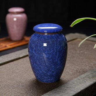 Kleine Huisdier Urn Vogel Hond Huisdier Urnen Crematie Huisdier Kistjes Begrafenis Vaas Kat Crematie As Voor Menselijk As Gemaakt Keramiek hand Geschilderd diep blauw