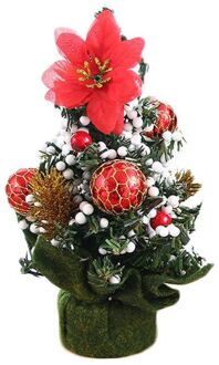 Kleine Kerstboom Desktop Decoratie Boom Voor Kerst Home Party Decoratie rood en wit