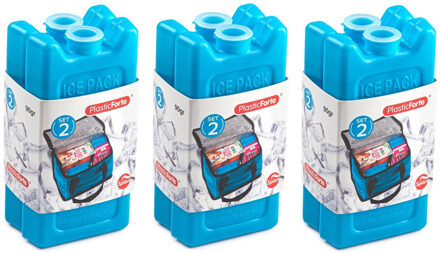 kleine koelelementen - 6x stuks - blauw - 11 x 5.5 cm - kunststof - goede kwaliteit