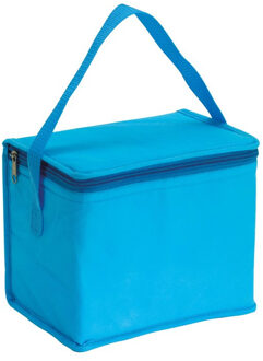 Kleine koeltas - lunch - lichtblauw - 20x13x17 cm - 4.5L - sixpack