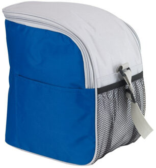 Kleine koeltas/Lunch tas model Glaciaal - 23 x 16 x 26 cm - 1 vaks - blauw/grijs - 9 Liter - Koeltas