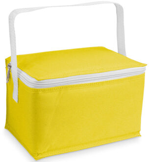 Kleine koeltas voor lunch geel 20 x 14 x 12 cm 3.5 liter - Koeltas
