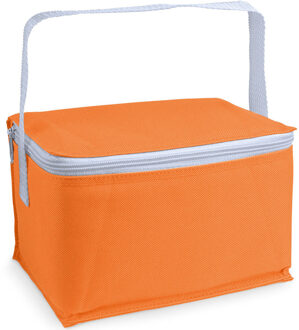 Kleine koeltas voor lunch oranje 20 x 14 x 12 cm 3.5 liter