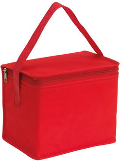Kleine koeltas voor lunch rood 20 x 13 x 17 cm 4.5 liter - Koeltas