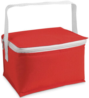 Kleine koeltas voor lunch rood 20 x 14 x 12 cm 3.5 liter - Koeltas
