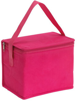 Kleine koeltas voor lunch - roze - 20 x 13 x 17 cm - 4.5 liter - Koeltassen - sixpack - Koeltas