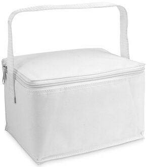 Kleine koeltas voor lunch wit 20 x 14 x 12 cm 3.5 liter