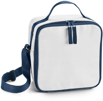 Kleine koeltas voor lunch - wit - 20 x 20 x 11 cm - 4.5 liter - Koeltassen