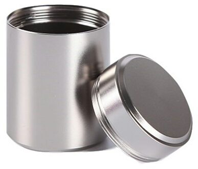 Kleine Metalen Aluminium Verzegelde Kan Draagbare Reizen Thee Caddy Luchtdichte Geur Proof Container Stash Jar Opslag Houder