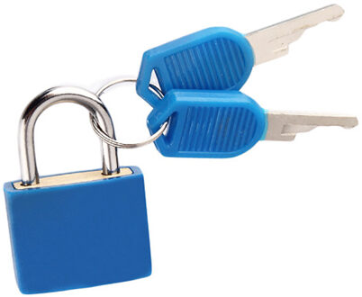 Kleine Mini Sterke Stalen Hangslot Reiskoffer Dagboek Slot Met 2 Sleutels Gekleurde Plastic Case Hangslot Metalen En Plastic