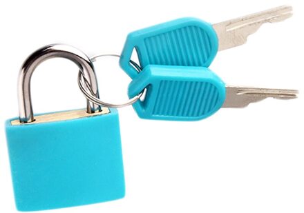 Kleine Mini Sterke Stalen Hangslot Reiskoffer Dagboek Slot Met 2 Sleutels Gekleurde Plastic Case Hangslot Metalen En Plastic