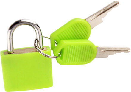 Kleine Mini Sterke Stalen Hangslot Reiskoffer Dagboek Slot Met 2 Sleutels Gekleurde Plastic Case Hangslot Metalen En Plastic