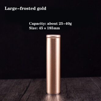 Kleine Mini Thee Caddy Draagbare Verzegelde Blik Kan Verpakking Geschenkdoos Thee Koffie Chocolade Verzegelde Container groot-frosted goud