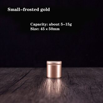 Kleine Mini Thee Caddy Draagbare Verzegelde Blik Kan Verpakking Geschenkdoos Thee Koffie Chocolade Verzegelde Container klein-frosted goud