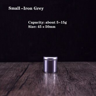 Kleine Mini Thee Caddy Draagbare Verzegelde Blik Kan Verpakking Geschenkdoos Thee Koffie Chocolade Verzegelde Container klein-Iron grijs
