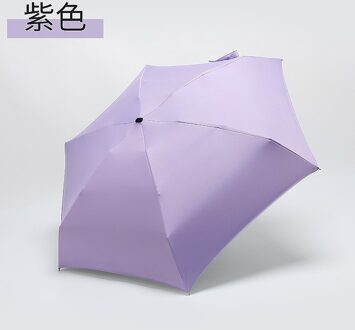 Kleine Mode Vouwen Dames Mannen Creatieve Ultralichte Pocket Parasol Uv-Proof En Waterdichte Draagbare Reizen paraplu Paars