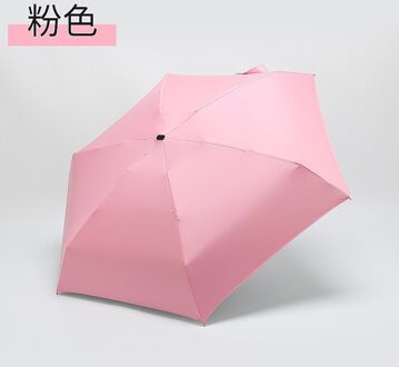 Kleine Mode Vouwen Dames Mannen Creatieve Ultralichte Pocket Parasol Uv-Proof En Waterdichte Draagbare Reizen paraplu Roze