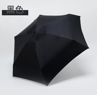 Kleine Mode Vouwen Dames Mannen Creatieve Ultralichte Pocket Parasol Uv-Proof En Waterdichte Draagbare Reizen paraplu zwart