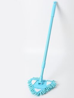 Kleine Mop Plafond Reiniging Artefact Reiniging Muur Vegen Huishoudelijke Schoonmaakmiddelen Keramische Tegel Telescopische Mini Wc Stof Mop Hoofd blauw 1-pack