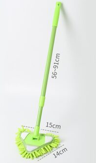 Kleine Mop Plafond Reiniging Artefact Reiniging Muur Vegen Huishoudelijke Schoonmaakmiddelen Keramische Tegel Telescopische Mini Wc Stof Mop Hoofd groen 1-pack