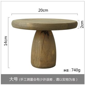 Kleine Paddestoel Taart Plaat Bruiloft Dessert Tafel Lade Ronde Hoge Lade Houten Cake Frame Vintage Houten Snack Plaat Foto Props L2