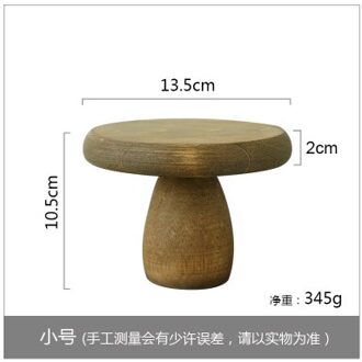 Kleine Paddestoel Taart Plaat Bruiloft Dessert Tafel Lade Ronde Hoge Lade Houten Cake Frame Vintage Houten Snack Plaat Foto Props S1