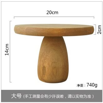 Kleine Paddestoel Taart Plaat Bruiloft Dessert Tafel Lade Ronde Hoge Lade Houten Cake Frame Vintage Houten Snack Plaat Foto Props