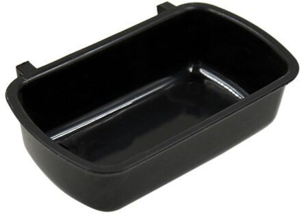 Kleine Pet Food Feeder Kom Hamster Kooi Haak Up Opknoping Kom Water Drinken Apparaat Vogel Duif Voeden Cup zwart