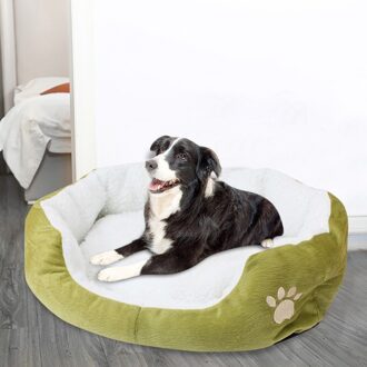 Kleine Pet Hond Kat Bed Puppy Kussen Huis Huisdier Zachte Warme Kennel Hond Mat Deken Puppy Warm Nest Slapen pad Mat Bed groen