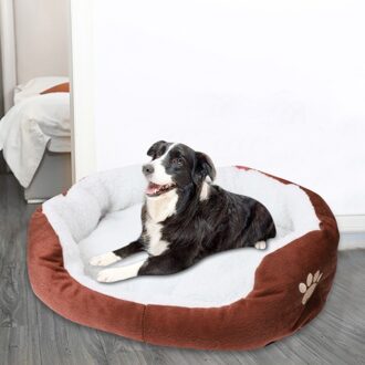 Kleine Pet Hond Kat Bed Puppy Kussen Huis Huisdier Zachte Warme Kennel Hond Mat Deken Puppy Warm Nest Slapen pad Mat Bed koffie