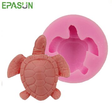 Kleine Schildpad Vorm Silicone Mold Zeep Vorm Dier DIY Fondant Taart Decoreren Gereedschappen Zeep Maken Levert Bakken
