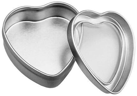 Kleine Sieraden Case Hartvormige Opbergdoos Bonbondoos Blik Box Clear Window Geschenkdozen Metalen