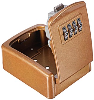 Kleine Sleutel Lock Box Wandmontage Zinklegering Key Kluis Weerbestendig 4 Digit Combinatie Sleutel Opslag Lock Box Indoor outdoor Goud
