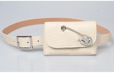 Kleine Taille Verpakking Lederen Fanny Pack Taille Riem Tassen Voor Vrouwen Mini Riem Tas Vrouwelijke Mode Taille Tas Portemonnee wit waist zak