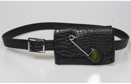 Kleine Taille Verpakking Lederen Fanny Pack Taille Riem Tassen Voor Vrouwen Mini Riem Tas Vrouwelijke Mode Taille Tas Portemonnee zwart waist zak
