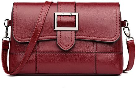 Kleine Tassen Voor Vrouwen Messenger Bags Leer Vrouwelijke Newarrive Zoete Schoudertas Vintage Lederen Handtassen Bolsa Feminina Rood