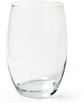 Kleine vaas - transparant - 14 x 20 cm - glas - bloemenvaas voor 1 bloem