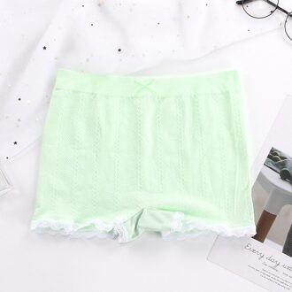 Kleine Verse Twist Veiligheid Broek Naadloze Licht Proof Meisjes Zomer Lace Bottom Kwart Shorts Naadloze Shorts Broek Voor Vrouwen groen