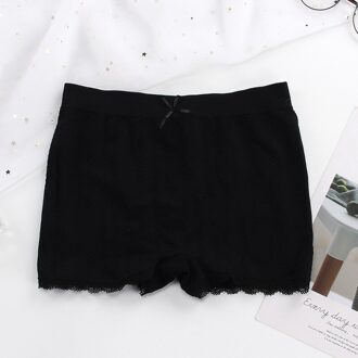 Kleine Verse Twist Veiligheid Broek Naadloze Licht Proof Meisjes Zomer Lace Bottom Kwart Shorts Naadloze Shorts Broek Voor Vrouwen zwart