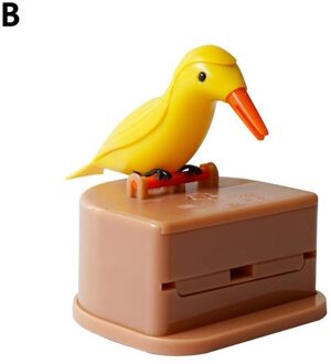 Kleine Vogel Tandenstoker Container Automatische Tandenstoker Bureau Opslag Houder Keuken Doos Decoratie Dispenser Accessoires Z8D1